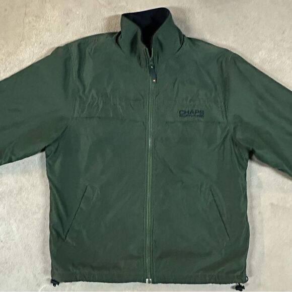 Chaps Ralph Lauren Mens Size Medium Jacket Dark Green Fleece Lined - Picture 10 of 10